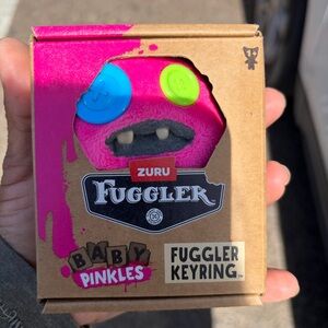 ZURU Fuggler Baby Pinkles Pink Keyring Plush - Cute Monster Accessory